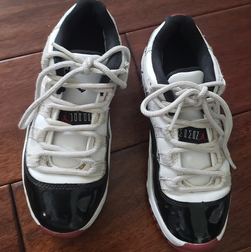 White Red & Black Preowned Jordans